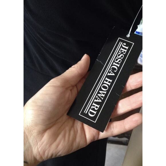 JESSICA HOWARD Womens Size 6 Black Embellished Sleeveless Cocktail Dress New NWT - Picture 6 of 7